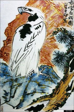 Águila de Li kuchan en el árbol chino tradicional Pinturas al óleo